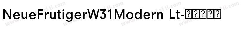 NeueFrutigerW31Modern Lt字体转换